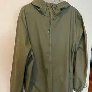 Rains Olive Green rain jacket